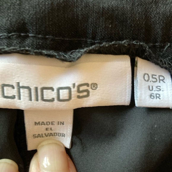 Chicos Bridgette slim pants, size 6 or .05, black - Picture 2 of 4